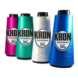 Kit Com 10 Fios E 10 Linhas De Costura Overloque - Kron 100g
