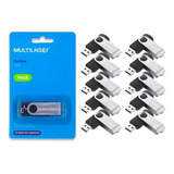 Kit Com 10 Pen Drive Multilaser