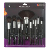 Kit Com 10 Pincéis Profissional P Maquiagem Macrilan Kp9-1b