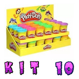 Kit Com 10 Potes Play Doh Massinha Diversas Cores Hasbro