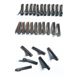 Kit Com 100 Bico Pato Presilha Jacare 4,5 Cm Prata Atacado