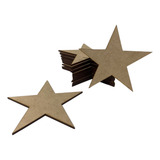 Kit Com 100 Bolachas 10 Cm Estrela Chapa Placa Mdf 3mm