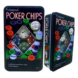 Kit Com 100 Fichas Poker Chips Com Dealer Profissional Texas