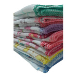 Kit Com 100 Fralda Estampada Luxo 70x70 Com Crochê Revenda