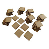 Kit Com 100 Placas 3 X 3 Cm Mdf Crú - Quadrado - Sousplast