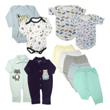 Kit Com 11 Pçs Roupa Bebê Enxoval Menino E Menina Promoção
