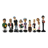Kit Com 12 Bonecos Turma Do Chaves Coleção Completa Resina