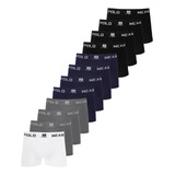 Kit Com 12 Cuecas Masculina Boxer Microfibra Polo Oferta