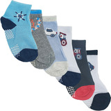 Kit Com 12 Pares De Meias Infantil Menino Anti-derrapante