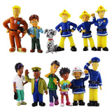 Kit Com 12 Peças O Bombeiro Sam Figura Ação Em Pvc 7cm