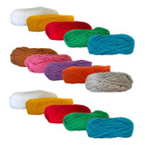Kit Com 15 Linhas Para Trico Pingouin Familia 40g A Escolha