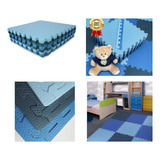 Kit Com 16 Placas Tapete Tatame Eva Com Borda 10mm Piso Chão