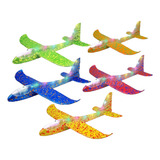 Kit Com 2 Avião Planador Isopor Com Led Voa De Verdade
