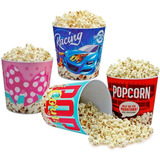 Kit Com 2 Balde De Pipoca Decorado 3 Litros - Vários Modelos