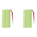 Kit Com 2 Bateria 2,4v 600ma Para Telefone Sem Fio Intelbras