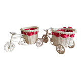 Kit Com 2 Bicicleta Miniatura - Mini Bike Decorativa Jardim