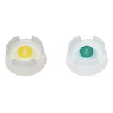Kit Com 2 Bico Para Bisnaga Fifo Válvula 1 Amarela E 1 Verde