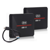 Kit Com 2 Case Para Hd Externo Ssd De Notebook Usb 3.0 Sata