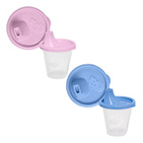 Kit Com 2 Copos Infantil C/ Bico Antivazamento 245ml Criança