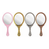 Kit Com 2 Espelhos De Mão Provençal Princesas Maquiagem