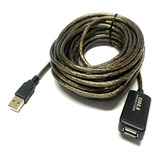 Kit Com 2 Extensão Usb Ativa 2.0 Amplificado De 10 Metros