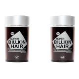 Kit Com 2 Fibras De Queratina Em Pó Super Billion Hair 25g