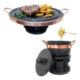 Kit Com 2 Fondue 1 De Carne 32 Cm E Outro De Queijo 800 Ml