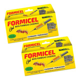 Kit Com 2 Formicel Mata Elimina Formiga Caseiras Gel 10g
