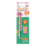 Kit Com 2 Lápis Hb Apontador Borracha Leo E Leo Jardim