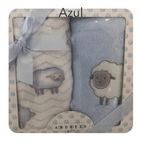 Kit Com 2 Mantas Sleep Para Bebê Recém Nascido Ovelhinha