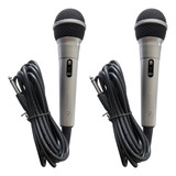 Kit Com 2 Microfones Para Karaoke