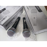 Kit Com 2 Microfones Takstar Ome-8 Beta58 (bt-58) Xlr-xlr