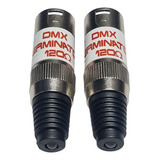 Kit Com 2 Terminador Dmx 120 Ohms Com Led (cabo Dmx)