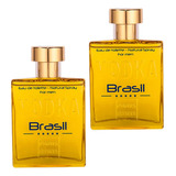 Kit Com 2 Vodka Brasil Amarelo Paris Elysses 100ml Lacrado