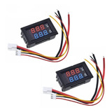 Kit Com 2 Voltímetros Amperímetro Digital Led Dc 10a C Shunt