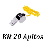 Kit Com 20 Apitos De Metal