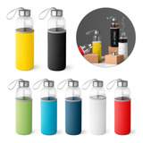Kit Com 20 Garrafa Squeeze De Vidro Com Luva Protetora