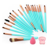 Kit Com 20 Pincéis De Maquiagem Profissional Pincel + Brinde