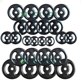 Kit Com 24 Anilhas De Ferro Fundido - 100 Kg