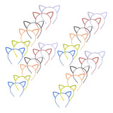 Kit Com 24 Tiaras De Gatinho Colorida (plástico) Diversão