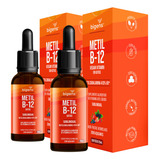 Kit Com 2x Metil B-12 Vegan Vitamin Gotas Liquida Metilcobalamina 413% Vd Sublingual Sabor Frutas Vermelhas 20ml Biogens