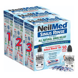 Kit Com 3 (três) Neilmed Sinus Rinse Bisnaga + 50 Sachês