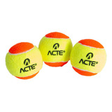 Kit Com 3 Bolas Para Beach Tennis Stage 2 Itf Acte Sports