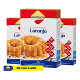 Kit Com 3 Bolo De Laranja Zero Adição De Açúcares 150g