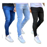 Kit Com 3 Calças Jeans Masculina Promoção Queima De Estoque