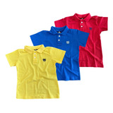 Kit Com 3 Camisa Infantil Polo