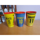 Kit Com 3 Copos Brahma Copa Do Mundo 2014 ( Sem Uso )
