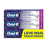 Kit Com 3 Creme Dental Clareador Oral-b 3d White 70g 