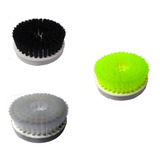 Kit Com 3 Escovas 120mm P/ Limpeza De Estofados Rosca M14