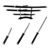 Kit Com 3 Espadas Samurai Katana
